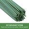 Floral Flower Stem Wire,100pcs Floral Stem Wire Plastic Artificial Flower Green Stem Rod for Craft Bouquets Flower Stems Garland Making Flower Arrangements Supplies (6.69 inch/17cm)